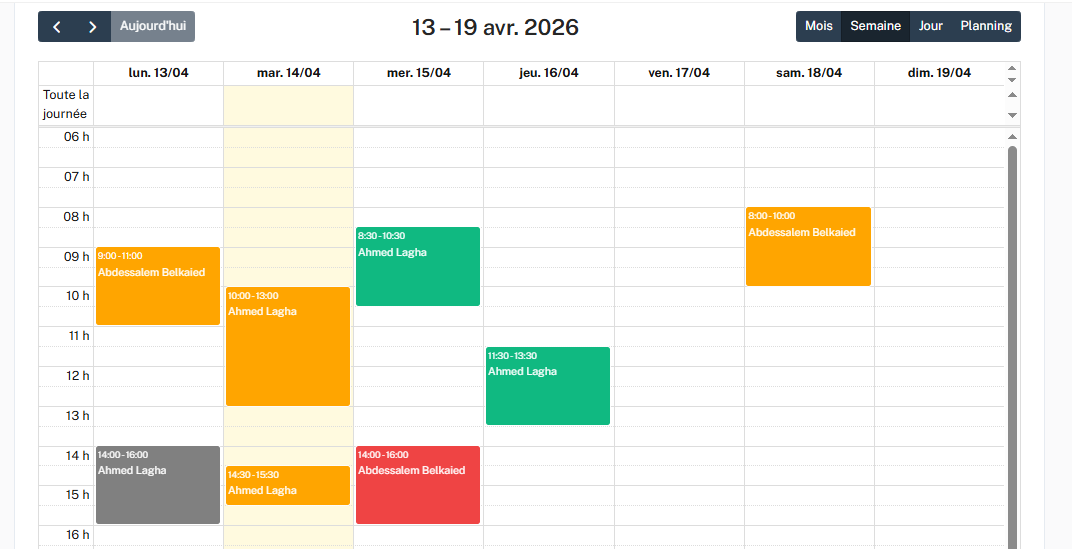 Calendrier RDV GEST